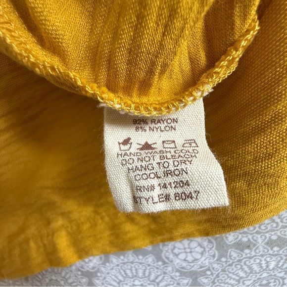 Hem & Thread Mustard Yellow High Waist Shorts Size L - Picture 6 of 9